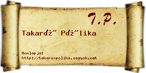 Takaró Pólika névjegykártya